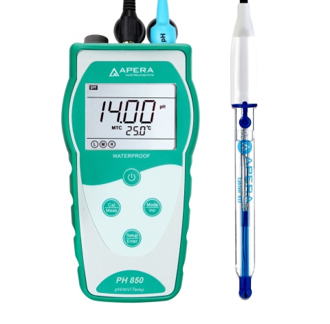 APERA Instruments PH850-HF - miernik przenośny pH i temperatury do roztworów silnie kwaśnych, także zawierających HF