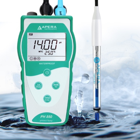 APERA Instruments PH850-HT - miernik przenośny pH i temperatury do roztworów silnie zasadowych i środowisk żrących