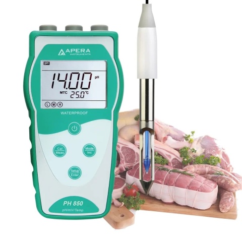 APERA Instruments PH850-MT - miernik przenośny pH i temperatury do żywności i kontroli jakości produktów spożywczych
