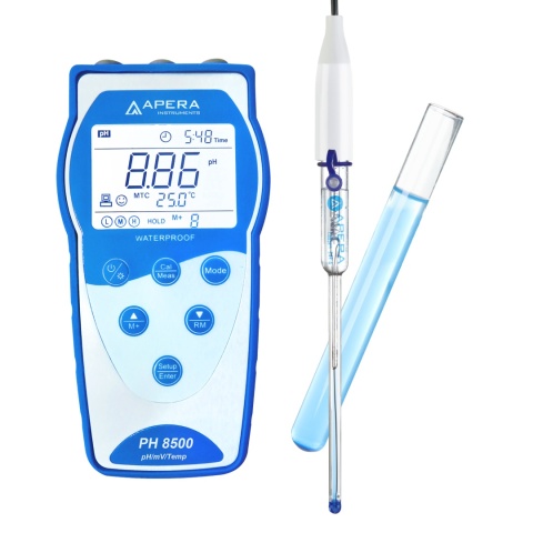 APERA Instruments PH8500-MS - miernik przenośny pH i temperatury do małych objętości, fiolek i probówek