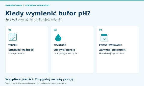 Kiedy wymienić bufor pH? Świeżość, przechowywanie i zanieczyszczenie płynu