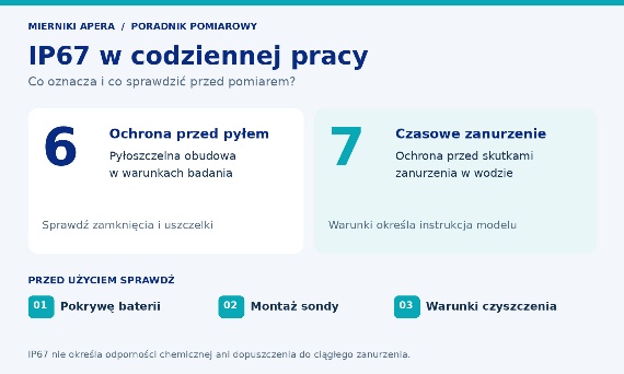 IP67 a codzienna praca z miernikiem — co sprawdzić w instrukcji?