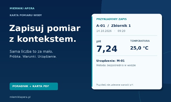 Karta pomiaru wody — co zapisać, żeby wynik był użyteczny?